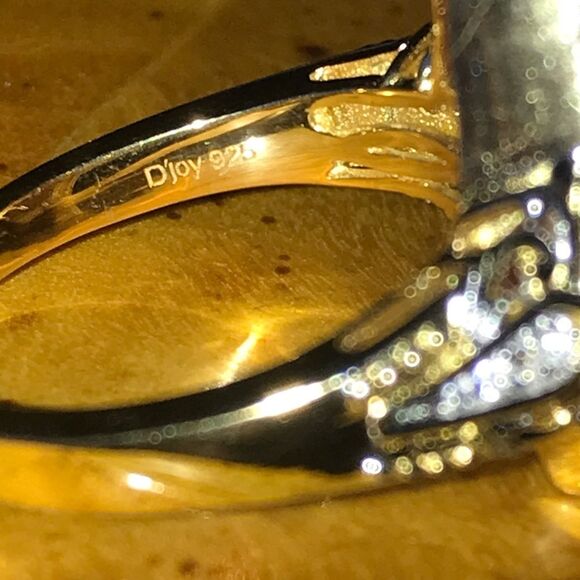 Art Deco Norwegian Thulite Sterling Silver Ring Size 7 - Picture 7 of 10